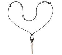 MAJORMENCH Pendentif Confortable Fausse Dent Collier en Acrylique Beige et Design Rétro Unique Symbole de Force pour Hommes et Femmes Usage Quotidien