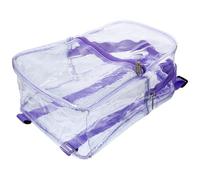 MAJORMENCH Petit Paquet à Dos Transparent en Pvc Pourpre, Paquet de Rangement Multifonction Ajustable, Style Simple et Mode Usage Quotidien Soirée