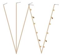 MAJORMENCH Pinces à Cheveux Dorées en Alliage 5pcs Légères pour Tresses Chaîne de Cheveux et Pompons, Accessoires Élégants pour Soirées et Fêtes