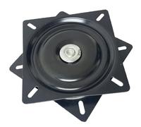 MAJORMENCH Plaque Pivotante pour Siège Pivotant en Acier Noir Rotation Silencieuse et Mécanisme de Pivotement 360° pour Tabouret de Bar et Canapé