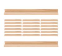 MAJORMENCH Porte-Dominos en Bois Beige 20 Pièces, Support Solide et Multifonctionnel, Design Minimaliste, pour Jeux de Société la Maison L'école