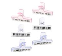 MAJORMENCH Porte-pages 6pcs de Partitions en Acrylique Transparent Pince Forte Accessoires Élégants pour Musique, pour Piano, Pratique en Extérieur Venteux pour Musiciens