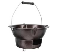 MAJORMENCH Réchaud à Charbon Portable en Fer pour Barbecue Extérieur, Poêle à Charbon de Bois Robuste, Ustensile de Cuisson pour Camping Cuisine en Plein Air, Couleur Café