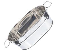 MAJORMENCH Seau à Copeaux en Acier Inoxydable Argenté avec Poignée Stable, Assiette à Collations pour Catering et Mariages, Porte-collations Pratique pour Berries et Poulet Frit