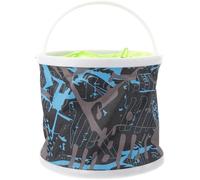 MAJORMENCH Seau de Pêche Pliable avec Filet Respirant, Diamètre 18 Cm, Hauteur 17 Cm, Corde de Transport, Seau Multifonction pour Camping, Pêche et Activités Plein Air Couleur Aléatoire