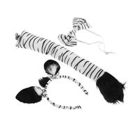 MAJORMENCH Serrage-tête Oreilles de Tigre Ajustable, Nœud Tigre et Queue en Peluche Légère pour Carnaval, Fête D’école et Costume Animal de Zoo