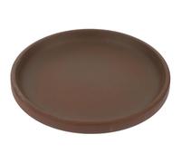 MAJORMENCH Socle Rond en Céramique Marron pour Pot de Fleurs, Soucoupe Résistante Qui Prévient Les Taches d'eau, pour Plantes D'intérieur et Jardinage