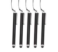 MAJORMENCH Stylet Capacitif en Métal et Silicone 9mm avec Cordon Anti-Perte pour Écran Tactile Smartphone Tablette Pack de 5 Léger et Précis