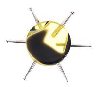 MAJORMENCH Stylo à Pointiller Multifonction pour Nail Art et Poterie, 1 Pièce, Manche Acrylique Noir et Jaune, Outil à Points Précis pour Création Diy, Accessoires de Manucure et Peinture,