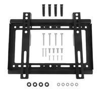 MAJORMENCH Support Mural TV Noir en Fer Kit de Fixation et Vis de Remplacement, Installation Facile et Gain de Place pour Petit Écran Moderne