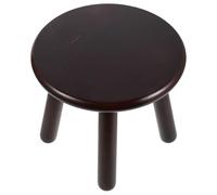 MAJORMENCH Tabouret Style Vintage Rustique à Quatre Pieds en Bois Marron Rond Plateforme Stable et Support Robuste pour Salon ou Salle de Bain
