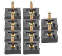 MAJORMENCH Talons Carrés pour Talons Hauts en Pvc Noir, Conseils de Réparation de Chaussures, Embouts Confortables et Résistants, Lot de 5 Paires pour Remplacement Facile