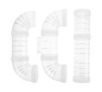 MAJORMENCH Tunnel Kit DIY 1 Set en Plastique Blanc Design Renforcé à L'entrée pour Labyrinthe Modulable pour Cage à Hamster Nain et Souris