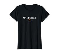Majorque Espagne T-Shirt Graphique avec Valeur, Femme, Noir, XL