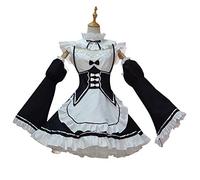 MAJOZ0 Costume de cosplay, Anime Re Life in a Different World from Zero Cosplay Outfit Ram Rem Cosplay Costume avec chaussettes - XL