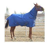 MaJu Couverture De Cheval épaisse d'hiver 600D avec Cou, Rembourrage Isolant 300g Imperméable Et Respirant(Size:135cm)