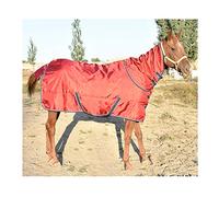 MaJu Fournitures Stables Couverture pour Chevaux Tissu Résistant à La Déchirure Épaissir Coupe-Vent Et Imperméable, Rouge(Size:115cm)