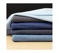 MaJu Tissu Denim Micro Extensible Tissu en Coton Denim lavé Textile de Maison Matériel de Couture de matelassage de Tissus de Jeans（Largeur 145 cm）(Size:2 m,Color:1#)