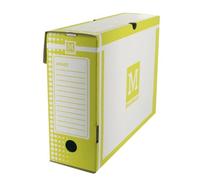 Majuscule-boite Archive 34x 25 Dos 10cm Jaune - Paquet De 25