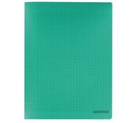 Majuscule - cahier - bloc notes - quadrillé - 48 pages - 24x32 cm - 90 g/m² - couverture polypropylène vert