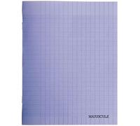 MAJUSCULE Cahier piqué 48 pages 24x32 Séyes couverture polypropylène violet