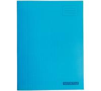 Majuscule-enveloppes bloc-notes papier - Grands carreaux - 24 x 32 cm - 96 pages - 90 g/m² - Bleu avec couverture polypropylène
