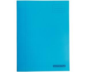 Majuscule-enveloppes bloc-notes papier - Grands carreaux - 24 x 32 cm - 96 pages - 90 g/m² - Bleu avec couverture polypropylène