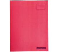 Majuscule-enveloppes bloc-notes papier - Grands carreaux - 24 x 32 cm - 96 pages - 90 g/m² - Rouge avec couverture polypropylène