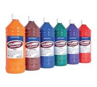 Majuscule-gouache Concentrée Couleur Assortie - Carton De 6 Flacons De 1l