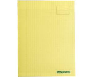 Majuscule-stylo Staplebound bloc-notes papier - Grands carreaux - 24 x 32 cm - 96 pages - 90 g - Jaune avec couverture polypropylène