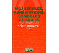 Majuscules, abréviations, symboles et sigles