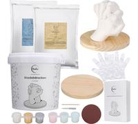 Makai set de moulage de mains set de moulage de mains avec instructions vidéo pour deux personnes 3D set de moulage de plâtre set de moulage de mains cadeau pour couples famille mariage anniversaire S