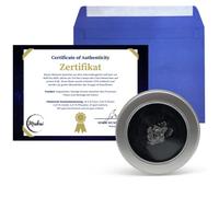 Makai Véritable météorite étoile filante avec certificat d'authenticité, carte cadeau personnalisée avec dédicace de Noël (boîte rouge avec certificat personnalisable)