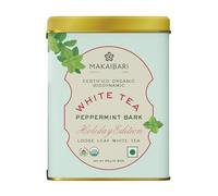 Makaibari Édition vacances : écorce de menthe poivrée blanche | Thé blanc de qualité supérieure certifié par l'USDA | Anti-oxydants, stimulateur immunitaire, faible teneur en caféine | Favorise une