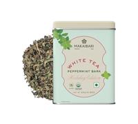 Makaibari Holiday Edition White Peppermint Bark Premium White Tea 50 g | Antioxydants riches | Faible caféine | Soutient une peau saine | Thé blanc Darjeeling à feuilles entières