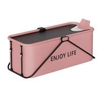 Makamsui Baignoire portable pliable de 119,4 cm pour adultes, baignoire spa familiale séparée, baignoire pliante autoportante, baignoire de spa chaude, chauve-souris de glace