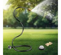 Makamsui Brumisateur de tuyau pour terrasse extérieure, brumisateur portable et flexible pour refroidissement extérieur, système de brumisation de tuyau pour jardin, bain d'oiseaux, brume d'eau, noir,