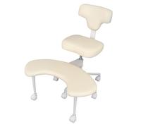 Makamsui Chaise de Méditation pour le TDAH - Siège de Bureau Avec Roulettes, Soutien Lombaire et Hauteur Réglable - Pour Adulte et Yoga - Beige