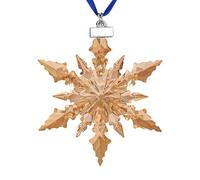 Makamsui Décoration de Noël en forme de flocon de neige en cristal, édition annuelle 2024, décoration de sapin de Noël, attrape-soleil, décoration à suspendre pour sapin de Noël B