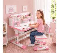 Makamsui Ensemble bureau et chaise pour enfants, table réglable en hauteur | La construction en acier durable offre un soutien stable, assurant une utilisation à long terme pour les enfants en pleine