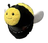 Makamsui Housses de casque de moto adaptées à la plupart des casques intégraux, housse décorative anti-poussière en peluche pour casque de moto pour promenades amusantes abeille