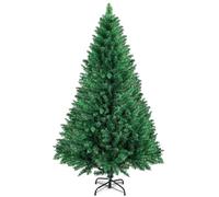 Makamsui Sapin de Noël artificiel vert avec pointes de branches épaisses, sapin de Noël artificiel canadien corsé avec base en fer, assemblage facile, sapin de Noël pour décoration de fête d'hiver,
