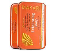 Makari Extrême Savon Éclaircissant aux huiles d’Argan & de Carotte 7 oz Action anti-âge éclaircissante et exfoliante à base d’Organiclarine - Soins éclaircissants anti-taches, acné hyperpigmentation