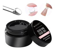 Makartt 15ml Solide Colle Faux Ongles - 4 en 1 Adhésif Ultra Fort pour Gel 3D Nail Art, Ongles Pressés, Colle à Strass , Acryliques Formule Non Tac, Durcie au UV/LED