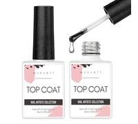 Makartt 2×10ml Top Coat Gel UV Semi Permanent, Sans Essuyage Finition | Brillante Sans Couche Collante Résiste Aux Rayures Faible Odeur Ne Jaunit Pas Ne S’écaille Pas Tenue 21+ Jours UV/LED