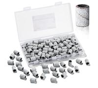 Makartt Bandes abrasives pour perceuse à ongles - 100 bandes de ponçage pour lime à ongles pour forets #120 grains moyens pour enlever et façonner les ongles en acrylique, plus épais et durable, blanc