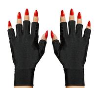 Makartt Gants UV pour manucure en gel - Professionnels UPF50+ - Gants d'art d'ongles extensibles et colorés pour protéger les mains des maux - Pour femmes et hommes - Noir