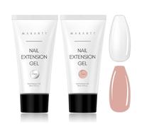Makartt Gel d'extension d'ongles 3D pour nail art, 50 ml, gel de construction pour extension d'ongles blanc, rose, nude transparent, rose pour technicien, débutant, design de salon de bricolage