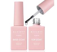 Makartt Kit de base et de top coat sans essuyage 2 pièces 8 ml Vernis à ongles gel Soak Off Ensemble de base et de top coat pour manucure et pédicure