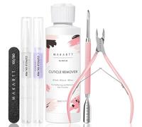 Makartt Kit de Remover de Cuticules avec coupe cuticules, lime à ongles pour stylo à huile de cuticules et liquide dissolvant de cuticules de 120 ML,Set de manucure pour adoucir et hydrater